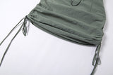 HIGH WAIST ARMY GREEN MINI SKIRT