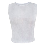 SHINY TRANSPARENT SLEEVELESS TOP