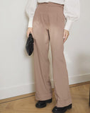 HIGH WAIST PLATED LOOSE PANTS