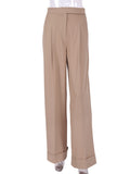 HIGH WAIST PLATED LOOSE PANTS