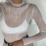 LONG SLEEVE TRANSPARENT T-SHIRT