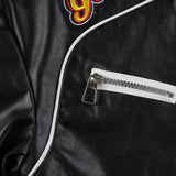 PUNK SYLE PU LEATHER CROPPED JACKET