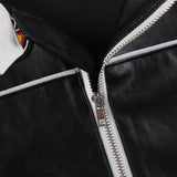 PUNK SYLE PU LEATHER CROPPED JACKET