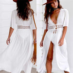 V NECK BEACH MAXI DRESS