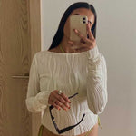 LONG SLEEVE CROP T-SHIRT TANKTOP AND SKIRT