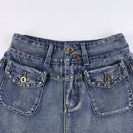 VINTAGE DENIM MINI SKIRT