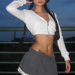 LONG SLEEVE CROPPED HOODIE