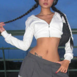 LONG SLEEVE CROPPED HOODIE