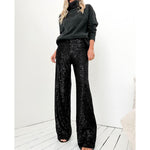 HIGH WAIST SHINY TROUSERS