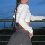 LONG SLEEVE CROPPED HOODIE
