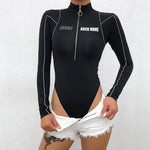 LONG SLEEVE FITNESS BODYSUIT - Crazecabin