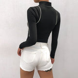 LONG SLEEVE FITNESS BODYSUIT - Crazecabin