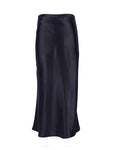 HIGH WAIST SATIN LONG SKIRT