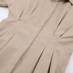 LONG SLEEVE PLEATED ELEGANT DRESS