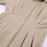 LONG SLEEVE PLEATED ELEGANT DRESS