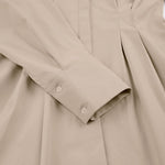 LONG SLEEVE PLEATED ELEGANT DRESS