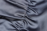 SATIN PLATED MINI DRESS