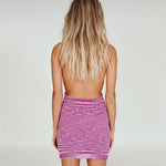 V NECK KNITTED SUMMER DRESS