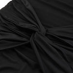 STRAPPED RUCHED BACKLESS ELEGANT DRESS