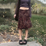 GRUNGE LONG RETRO SKIRT