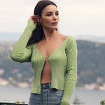 LONG SLEEVE KNİTTED CARDİGAN
