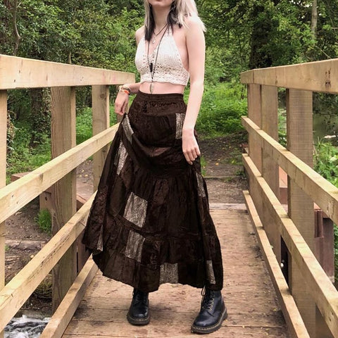 GRUNGE LONG BOHO SKIRT