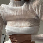LONG SLEEVE TRANSPARENT T-SHIRT
