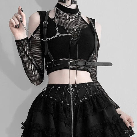 GOTHIC HALTER CROPTOP