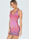 V NECK KNITTED SUMMER DRESS