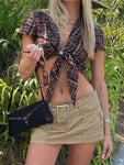 Y2K AESTHETIC LOW WAIST MICRO SKIRT