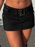 Y2K AESTHETIC LOW WAIST MICRO SKIRT