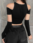 E-GIRL OPEN SHOULDER CROP TOP